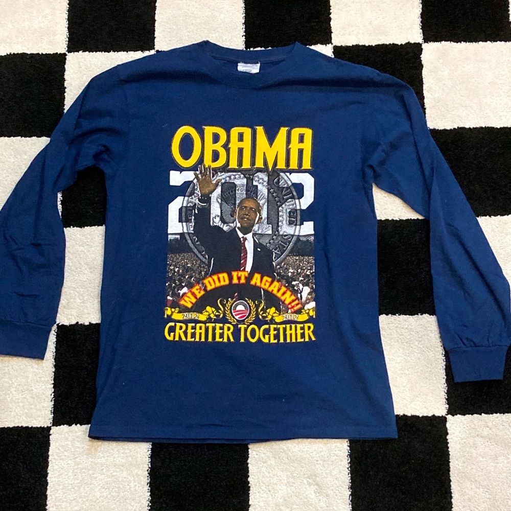 OBAMA 2012 rare LS medium shirt